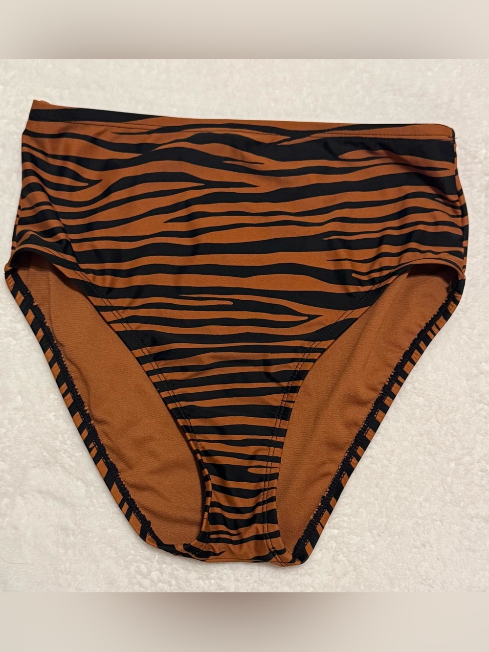 NEW Kona Sol High-Waisted Zebra Stripe Women’s Bikini Bottoms Size S
